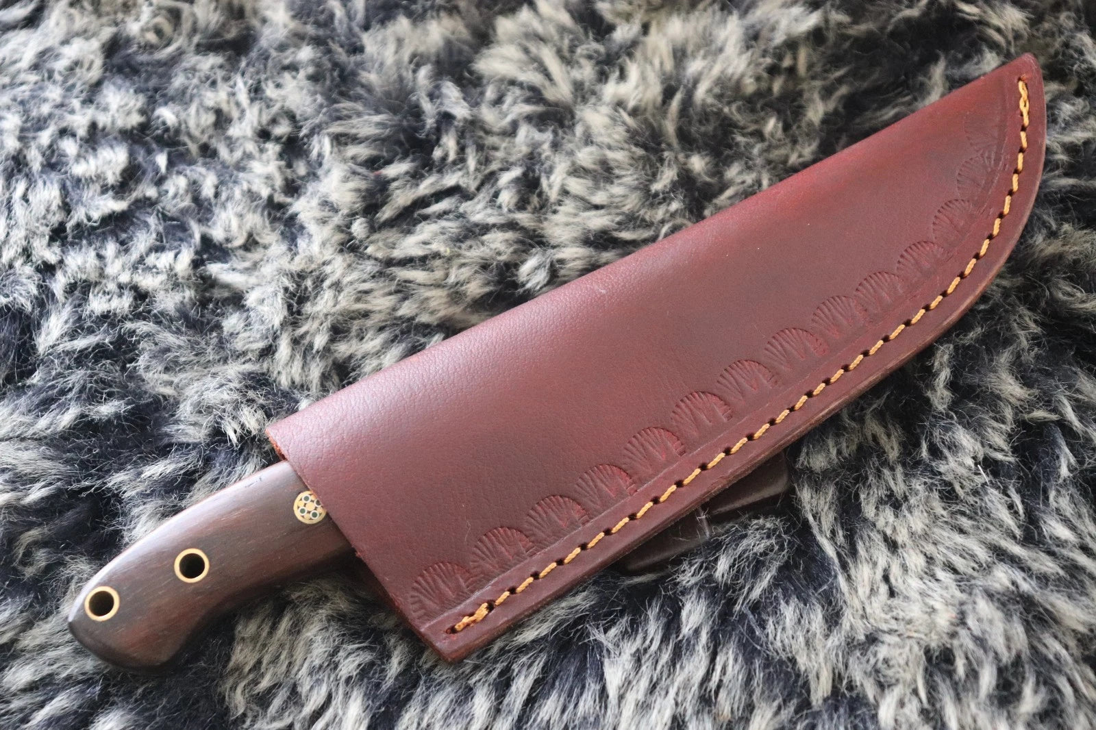 MKS HANDMADE D2 TOOL STEEL HUNTING BOWIE SKINNER KNIFE WALNUT WOOD HANDLE