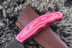 MKS DAMASCUS HANDMADE D2 TOOL STEEL BLACK POWDER COATED KNIFE HARDWOOD HANDLE