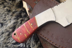 MKS HANDMADE D2 TOOL STEEL ART HUNTING TRACKER KNIFE CORIAN HANDLE