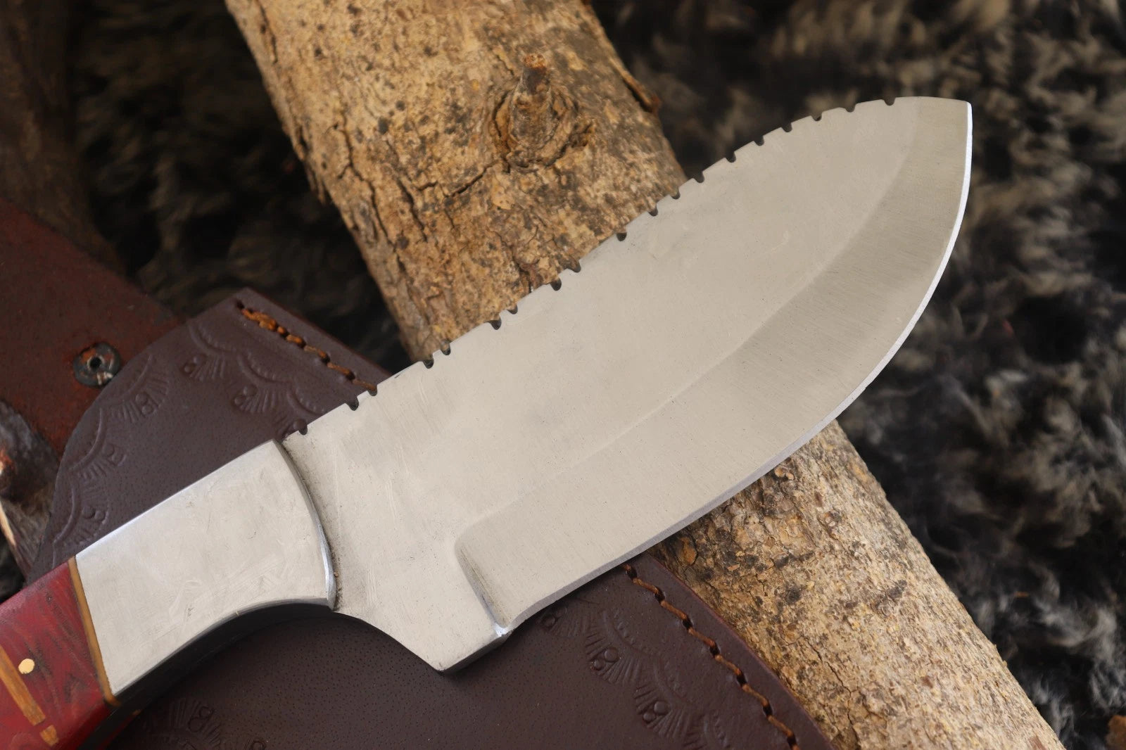 MKS HANDMADE D2 TOOL STEEL ART HUNTING TRACKER KNIFE CORIAN HANDLE
