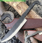 MKS HANDMADE DAMASCUS ART HUNTING D2 TOOL STEEL SKINNER KNIFE BLANK BLADE HANDLE
