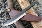 MKS HANDMADE DAMASCUS ART HUNTING D2 TOOL STEEL SKINNER KNIFE BLANK BLADE HANDLE