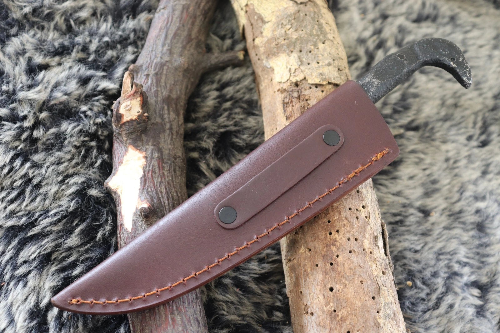 MKS HANDMADE DAMASCUS ART HUNTING D2 TOOL STEEL SKINNER KNIFE BLANK BLADE HANDLE