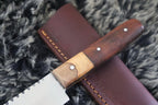 MKS HANDMADE D2 TOOL STEEL HUNTING CLEAVER KNIFE WALNUT WOOD HANDLE