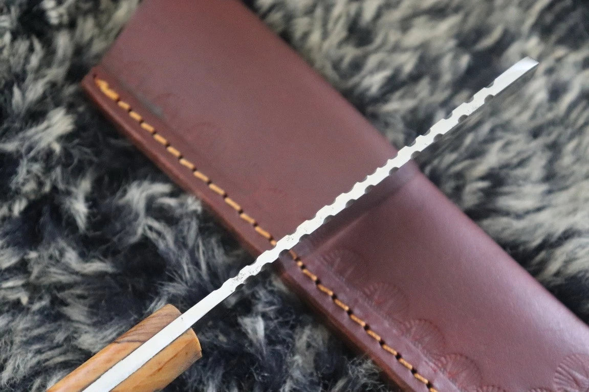 MKS HANDMADE D2 TOOL STEEL HUNTING CLEAVER KNIFE WALNUT WOOD HANDLE