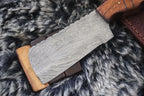 MKS HANDMADE DAMASCUS ART HUNTING WHARNCLIFFE KNIFE WITH WALNUT WOOD HANDLE
