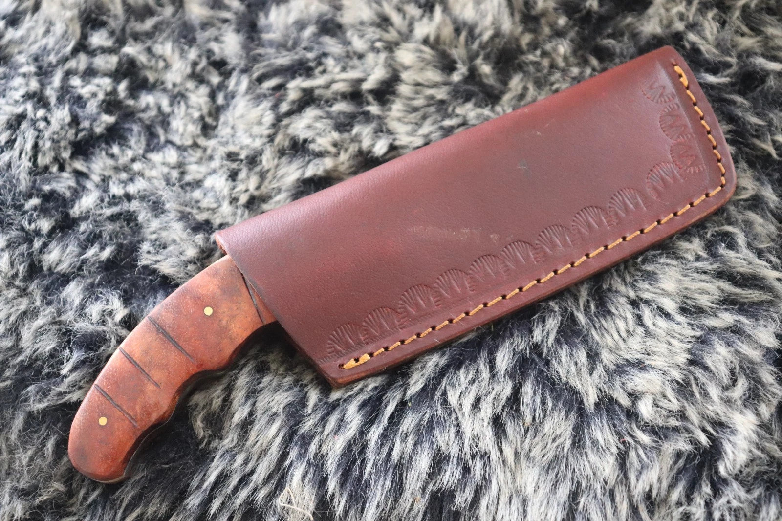 MKS HANDMADE DAMASCUS ART HUNTING WHARNCLIFFE KNIFE WITH WALNUT WOOD HANDLE
