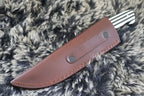 MKS HANDMADE DAMASCUS ART HUNTING CLIP-POINT KNIFE WITH HARD WOOD HANDLE