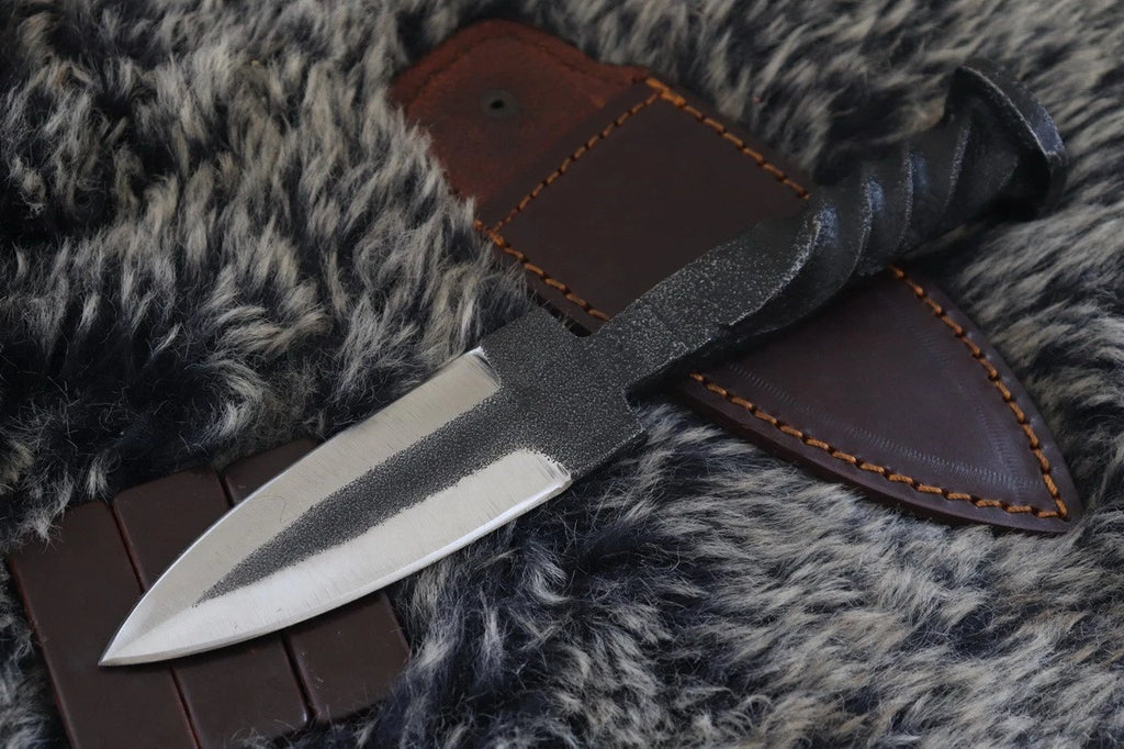 MKS HANDMADE DAMASCUS ART HUNTING D2 TOOL STEEL DAGGER KNIFE BLANK BLADE HANDLE