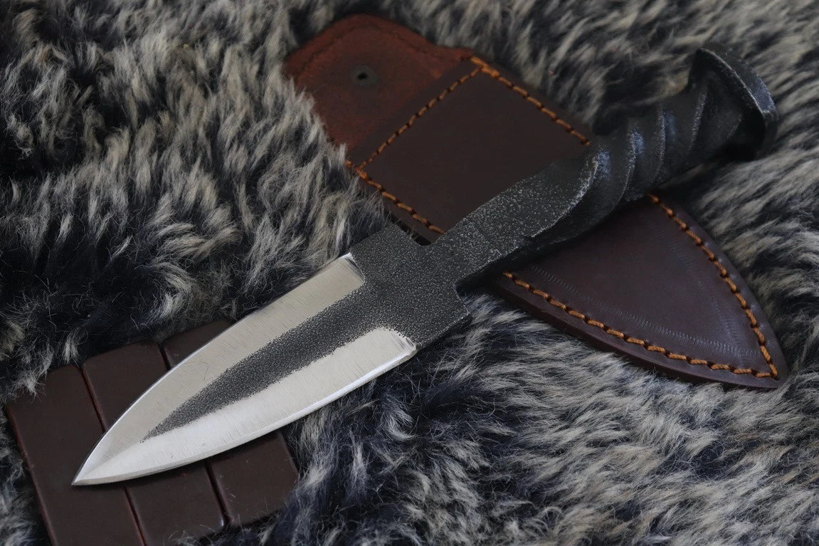 MKS HANDMADE DAMASCUS ART HUNTING D2 TOOL STEEL DAGGER KNIFE BLANK BLADE HANDLE
