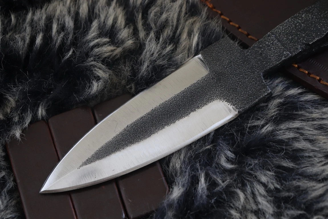MKS HANDMADE DAMASCUS ART HUNTING D2 TOOL STEEL DAGGER KNIFE BLANK BLADE HANDLE