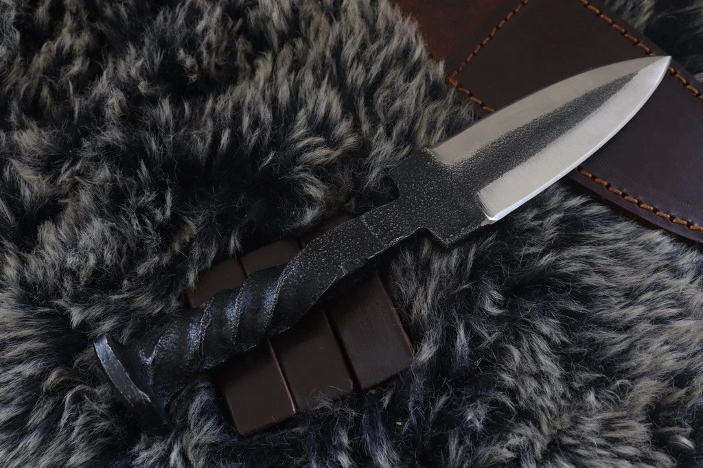 MKS HANDMADE DAMASCUS ART HUNTING D2 TOOL STEEL DAGGER KNIFE BLANK BLADE HANDLE