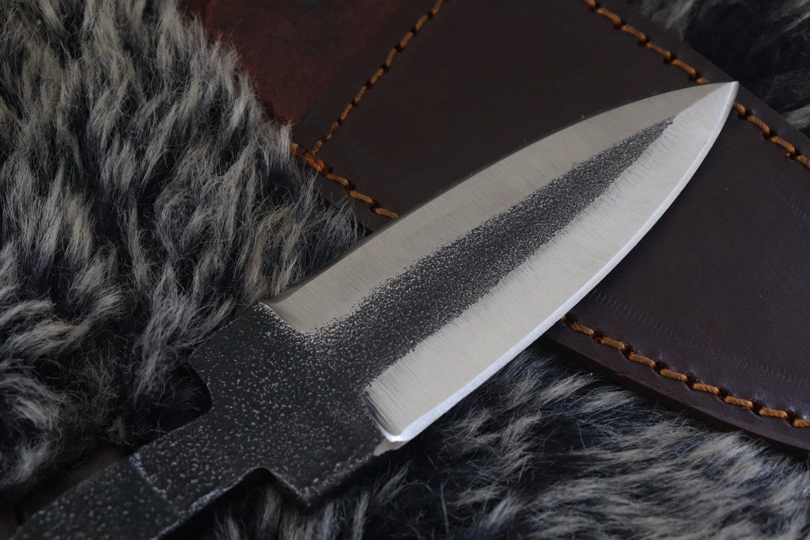 MKS HANDMADE DAMASCUS ART HUNTING D2 TOOL STEEL DAGGER KNIFE BLANK BLADE HANDLE