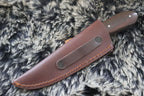 MKS HANDMADE DAMASCUS ART HUNTING SKINNER KNIFE WITH WALNUT WOOD HANDLE