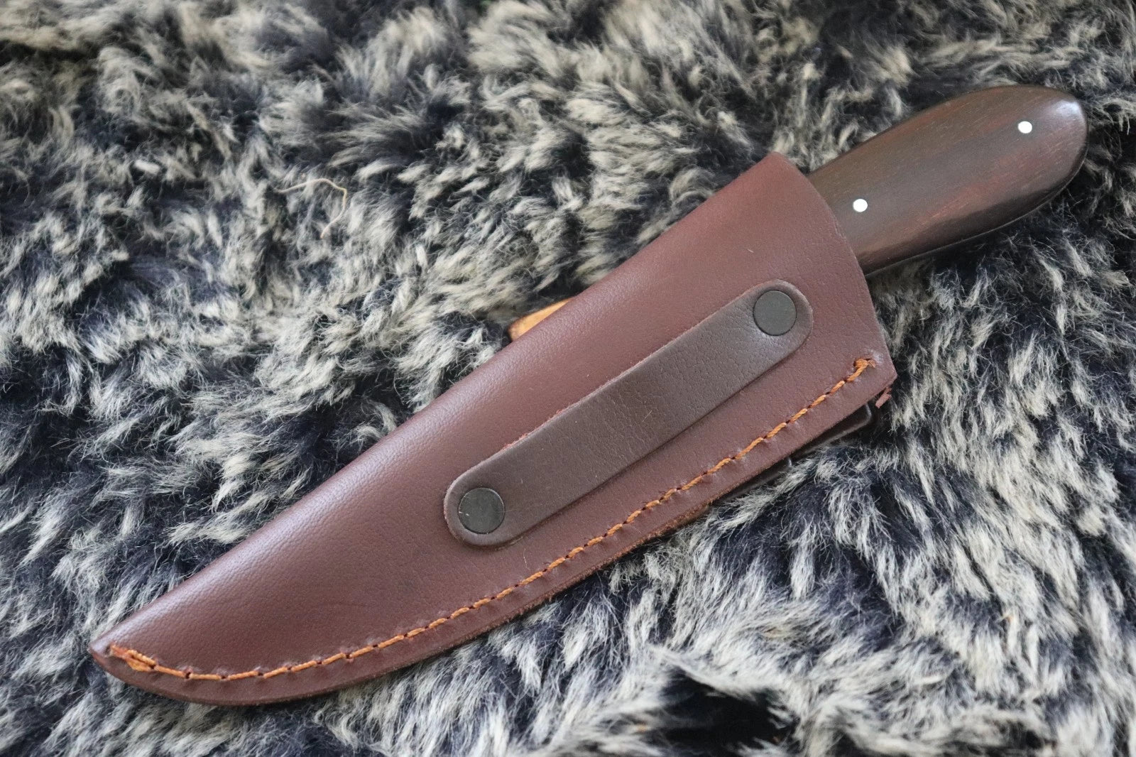 MKS HANDMADE DAMASCUS ART HUNTING SKINNER KNIFE WITH WALNUT WOOD HANDLE