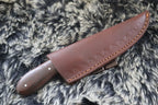 MKS HANDMADE DAMASCUS ART HUNTING SKINNER KNIFE WITH WALNUT WOOD HANDLE