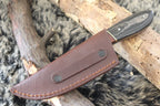 MKS HANDMADE DAMASCUS ART HUNTING SKINNER KNIFE WITH HARD WOOD HANDLE